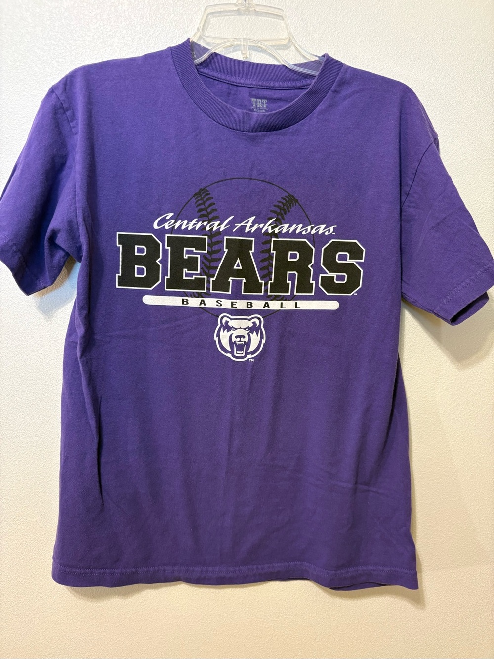 Central Arkansas Bears Purple Baseball Tee - Short Sleeve